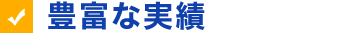 豊富な実績